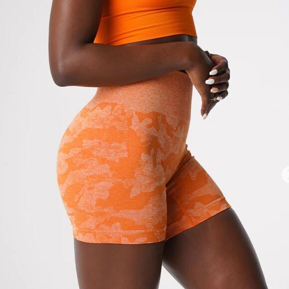 NVGTN PRO SHORTS BURNT ORANGE CAMO SEAMLESS M NWT IN PKG - Picture 3 of 7